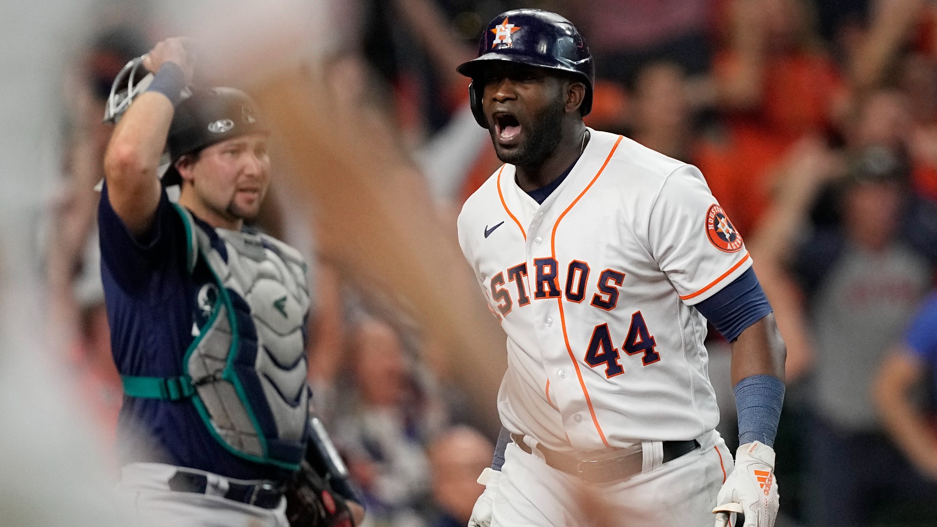The Astros are up 1-0 in their American League Division Series against the Mariners after  Yordan Alvarez's walk-off three-run home run.