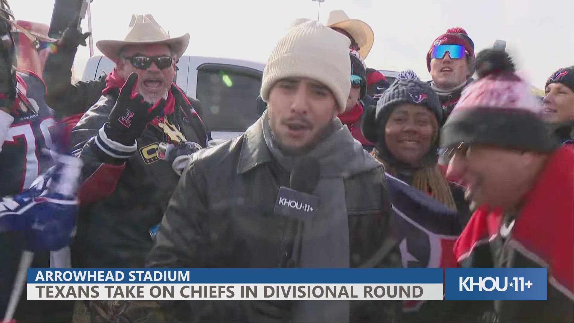 Photo inspiration: Visual Reference: Texans Fans Partying Outside Arrowhead Stadium Ahead Of Divisional