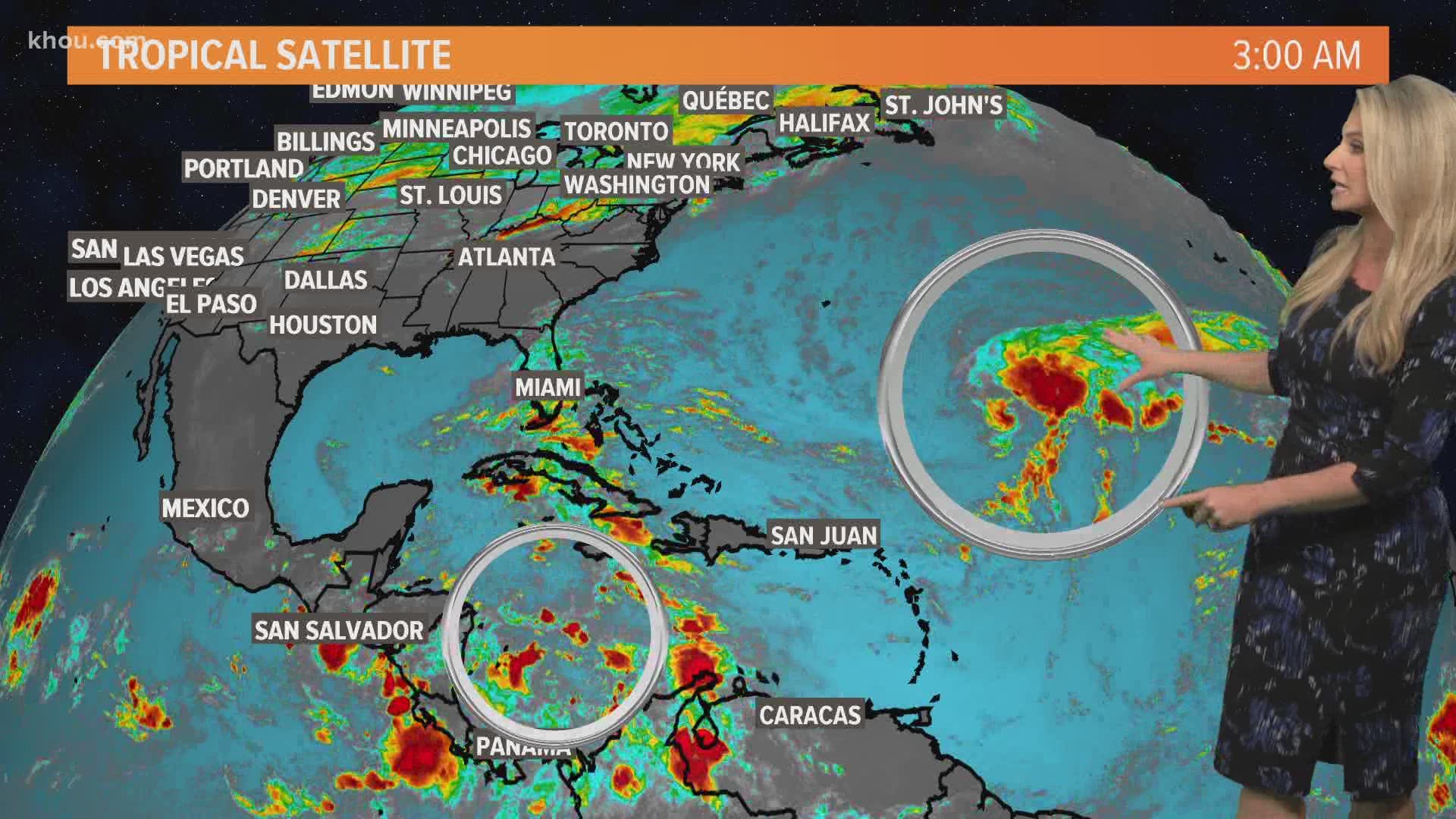 KHOU 11 Meteorologist Chita Craft says TS Epsilon is not a threat to the U.S. Coast, whether or not it becomes a hurricane. Houston's weather remains warm and muggy.