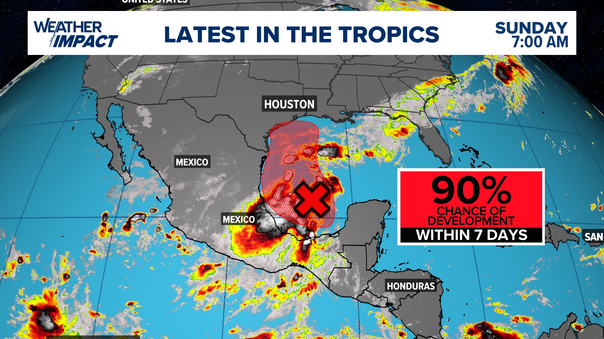 Regardless of if it develops, the system should bring areawide rain to Southeast Texas.