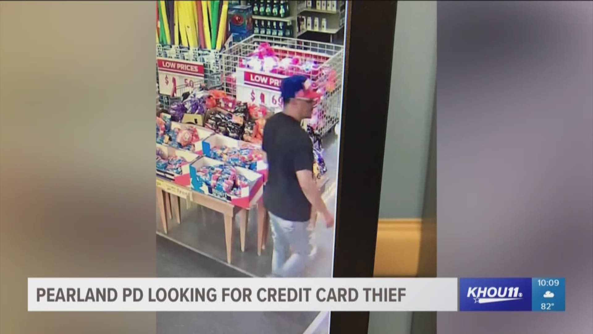 Pearland Police are seeking the public's help in identifying a man accused of using a stolen credit card to make purchases at some local businesses.