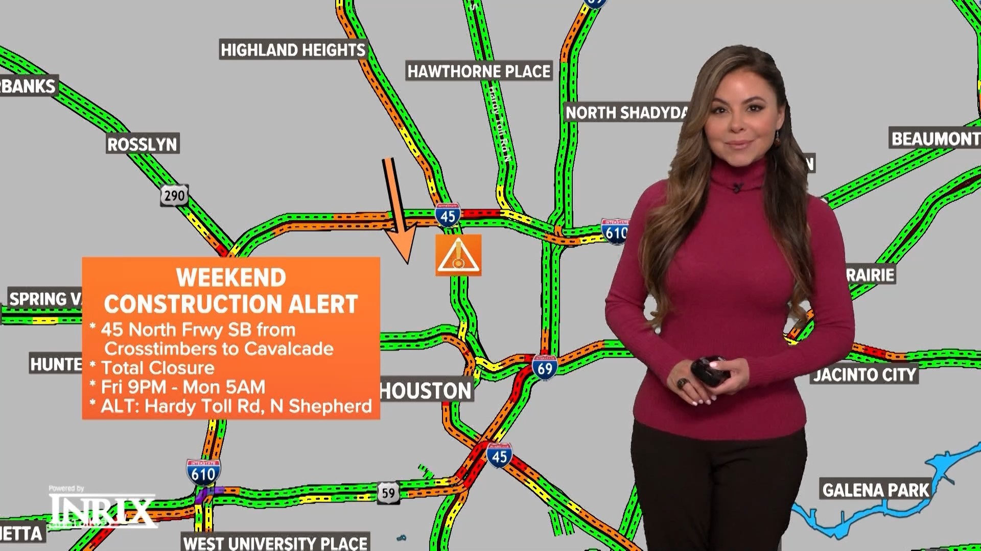 You'll want to take a second to see how to avoid this major issue on Houston's roads this weekend.