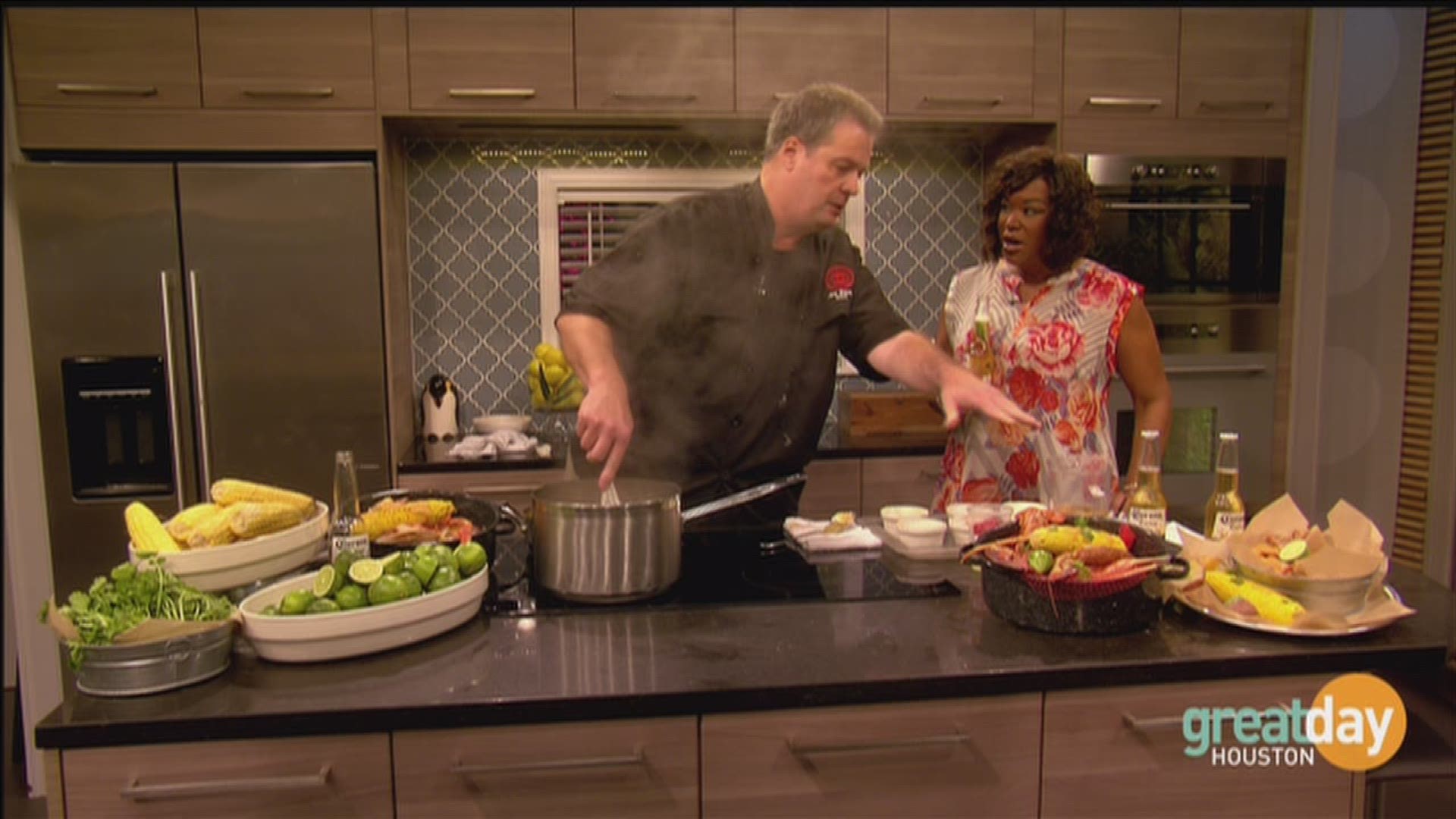 Experience summer at Joe's Crab Shack. Executive Chef Jim Doak serves up a Corona Lime Steampot on Great Day Houston. 