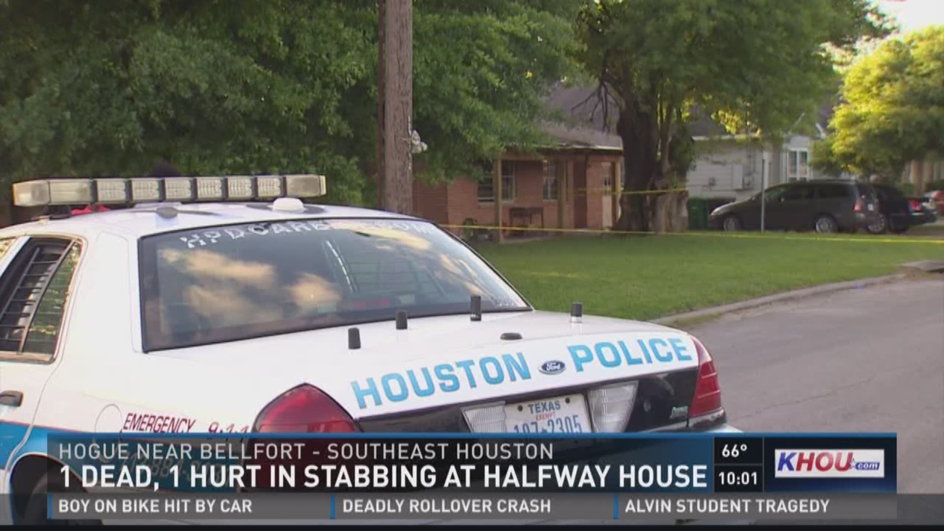 One person is dead and two others were injured in a stabbing in south Houston on Saturday, according to Houston Police.