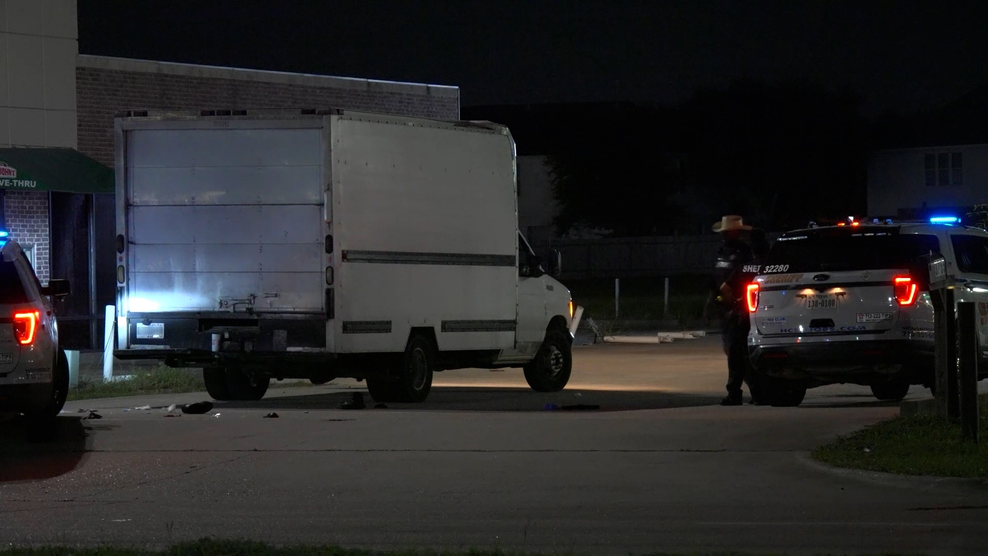 The sheriff's office said the driver was initially pulled over for running a red light.