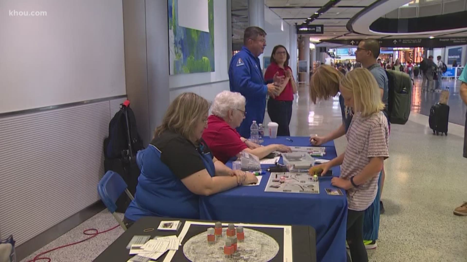 The next time you're at Bush Airport, you may just run into an astronaut! NASA is hosting science experiments in Terminal E as part of the 50th anniversary of Apollo 11.