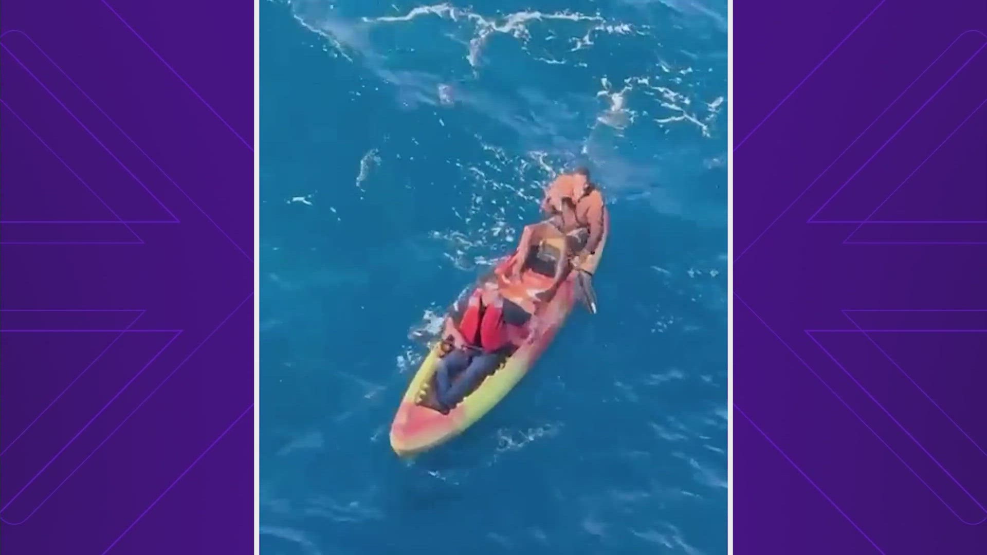 Amir Najafi sent video in to KHOU 11 of the boaters out on the water before they were rescued.