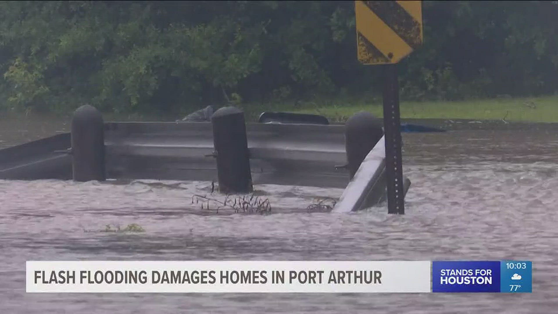 KHOU 11 Top Headlines at 10 p.m. include flash flooding damaging homes in Port Arthur, charities helps families seeking asylum and dozens of community leaders condemn detention center plans in downtown Houston.