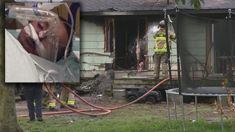 Dad shares moment he pulled 1-year-old son from burning home in north Houston