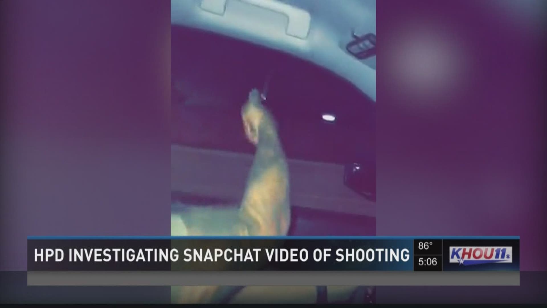The Houston Police Department confirmed Thursday it is "actively investigating" a viral video that shows two people shooting guns from a moving car. Residents first reached out to KHOU 11 early Tuesday morning with concerns over three Snapchat videos post