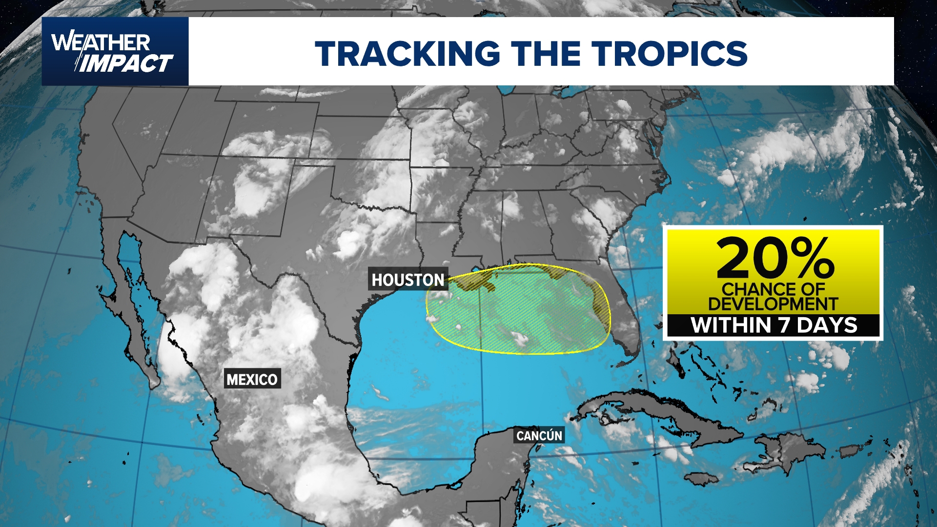 The KHOU 11 Weather Team is tracking a spot in the northern Gulf that has a 20% chance of tropical development.
