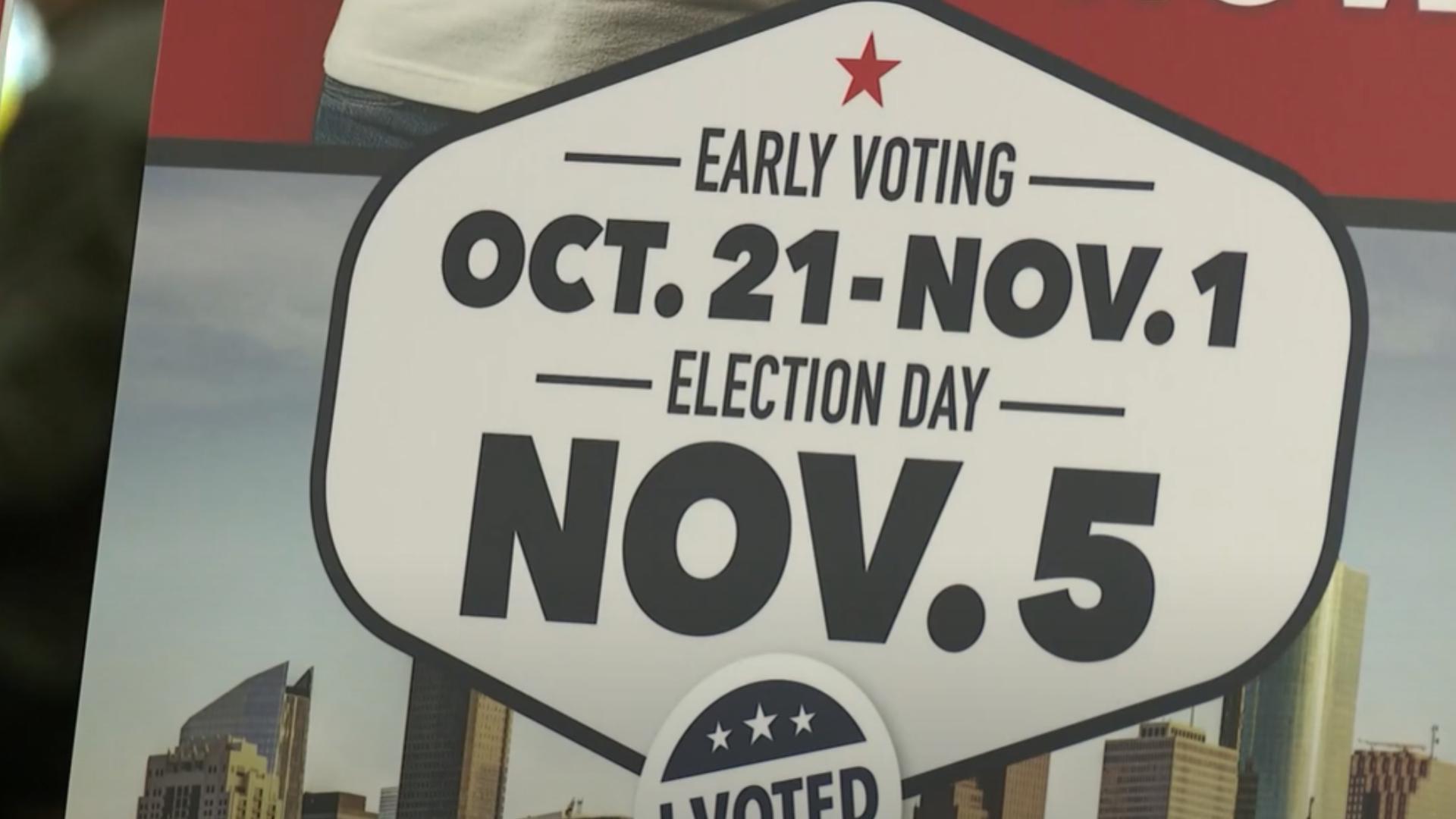 Voters will have their say starting on Monday, October 21 in early voting.