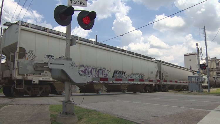 Federal money to be used to try to fix traffic woes caused by stalled trains in Houston's East End