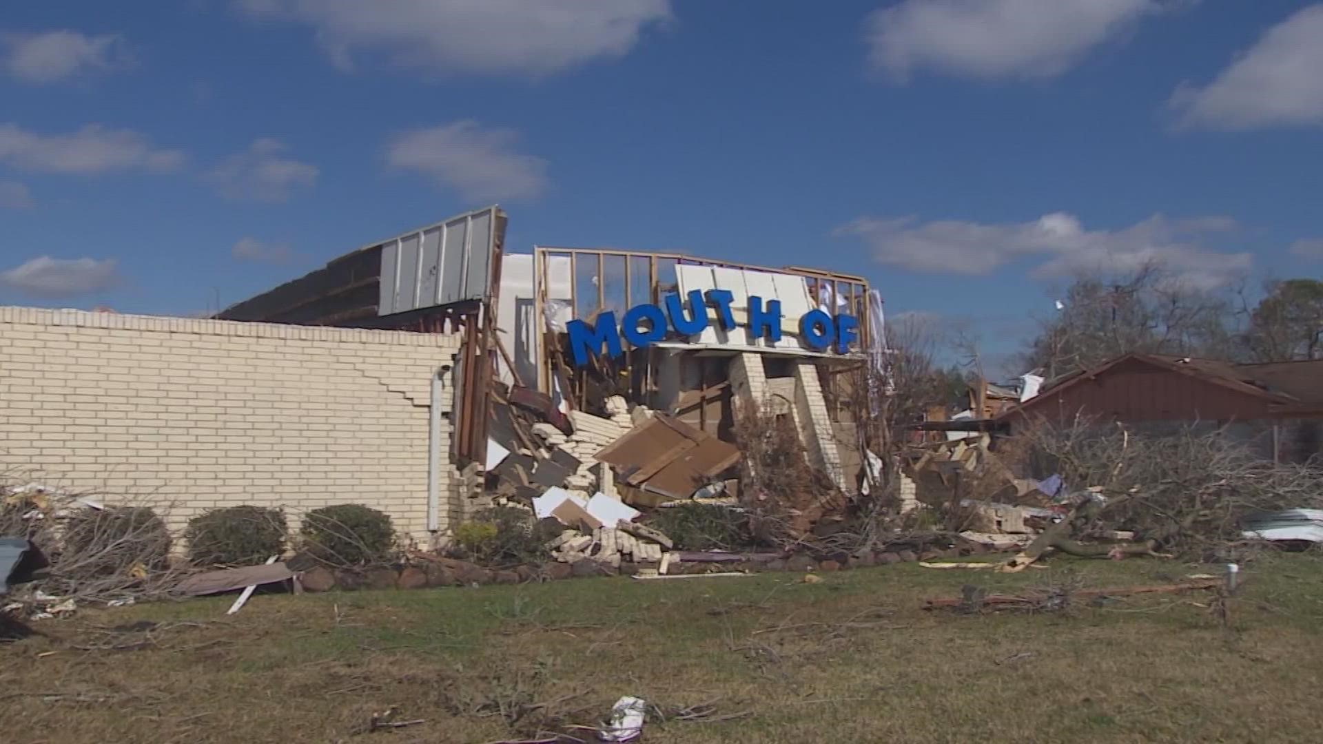 The church pastor said the building was destroyed less than a year after it opened.
