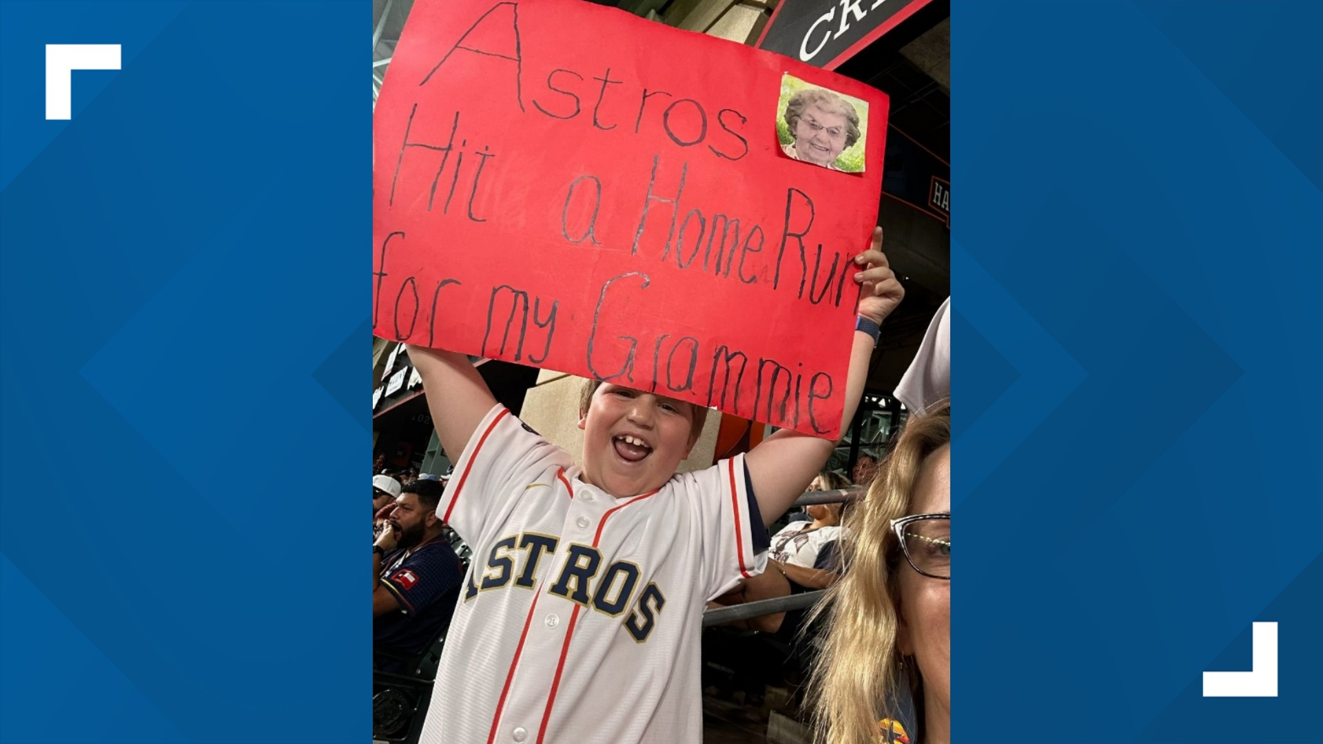 “Hit a home run for my Grammie!” Astros star Jose Altuve came through in a big way for the young fan during Monday’s game at Minute Maid Park.