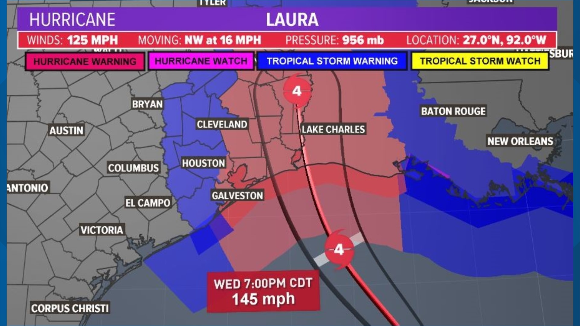As Hurricane Laura bears down on the Texas/Louisiana state line, people are asking, "Could the storm shift east at the last second and hit Houston?"