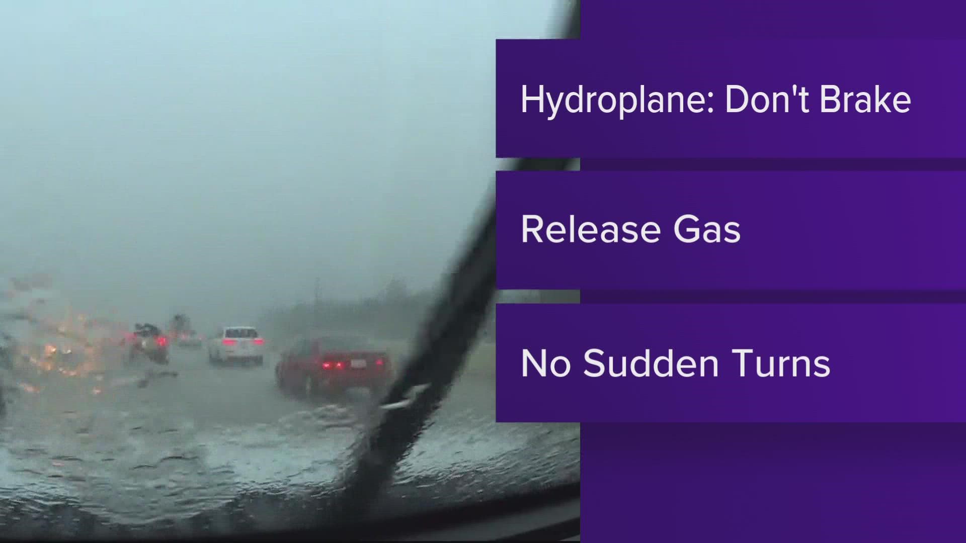 KHOU 11's Shern-Min Chow has some reminders for what you should do if you start hydroplaning.