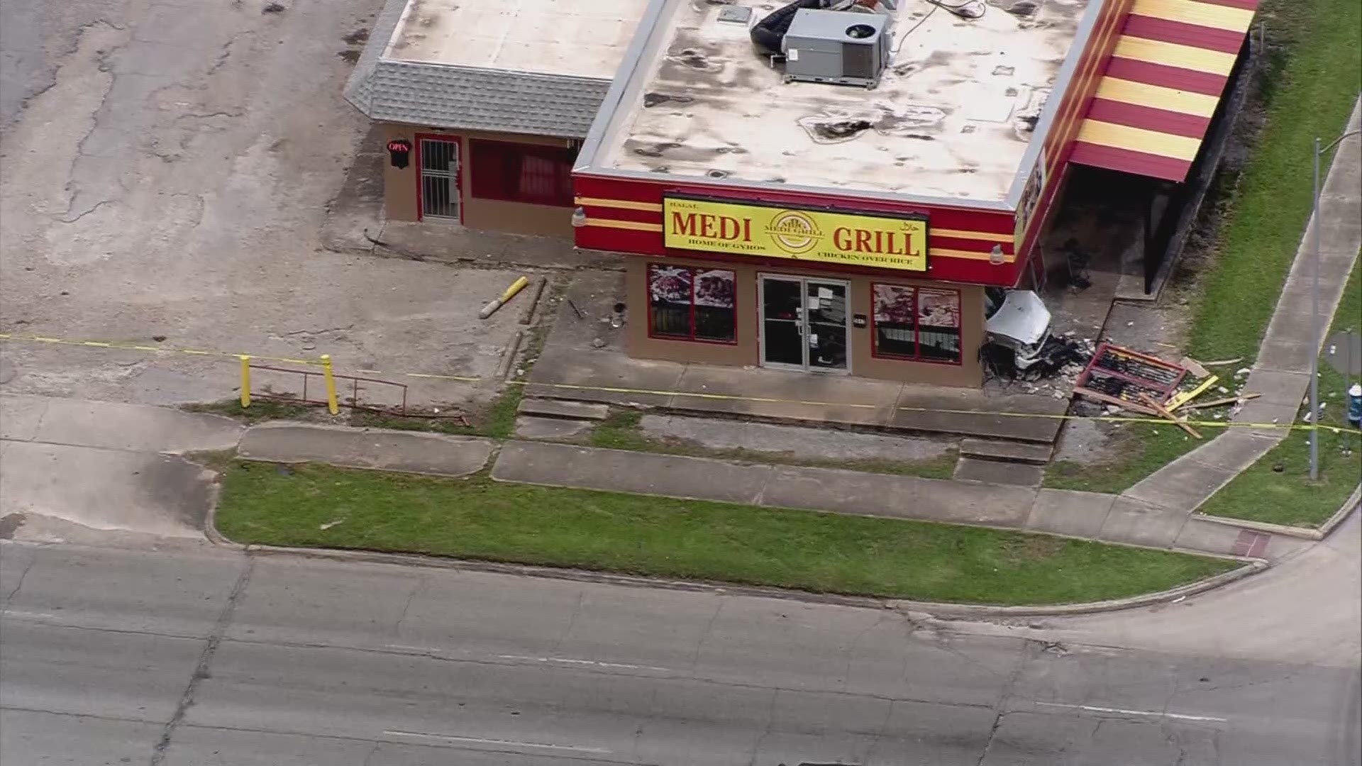 One person is dead after a SUV drove through a restaurant in southeast Houston. The vehicle went entirely inside the restaurant and came to a stop in a narrow space between two support columns.