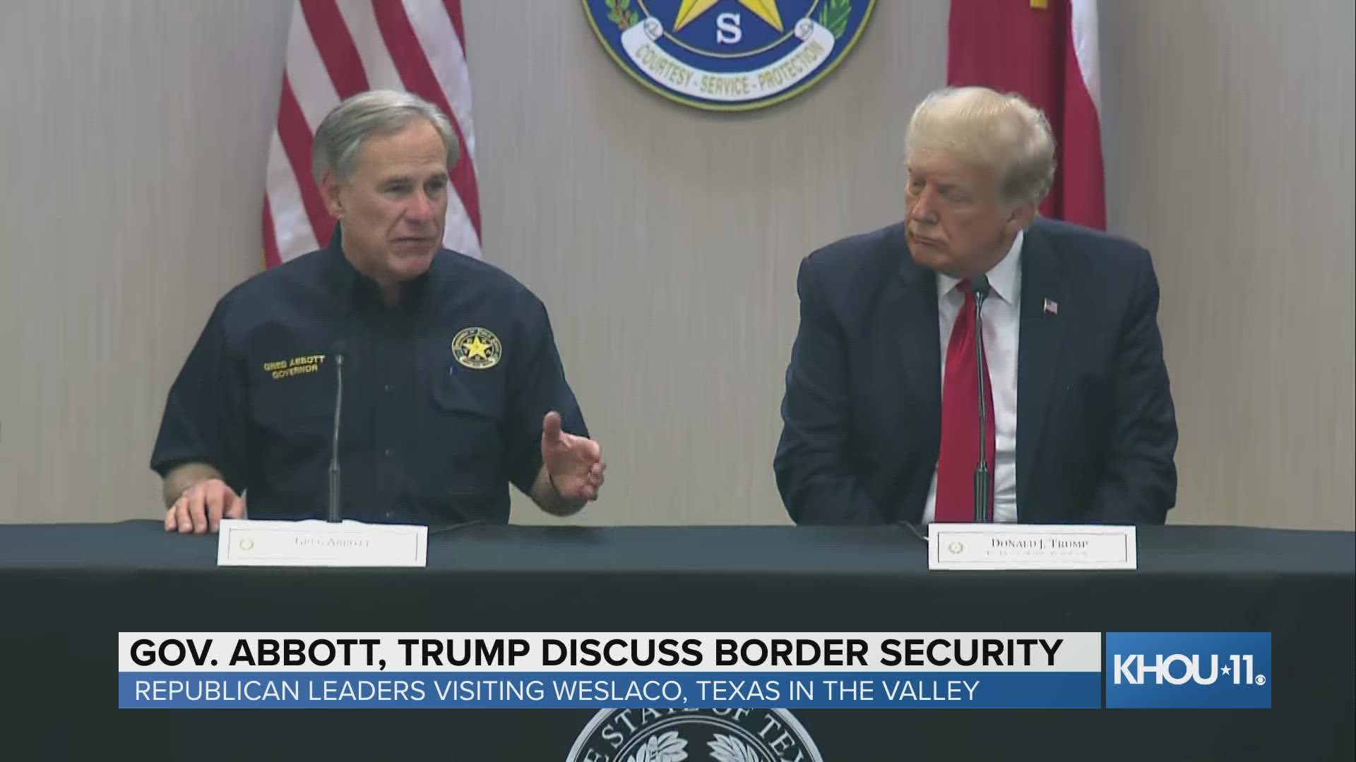 Gov. Abbott and leaders from several law enforcement agencies along the Texas-Mexico border discuss the biggest security threats with former President Donald Trump.