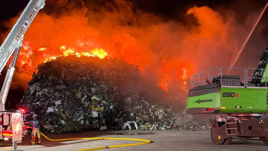 Dayton-area residents asked to shelter in place as large industrial fire burns