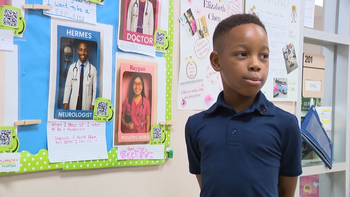 Elementary students in Houston get emotional glimpse of their career futures through AI