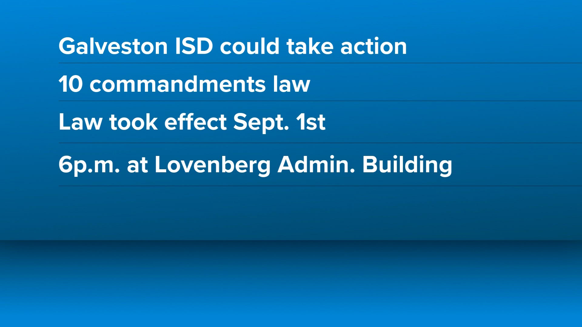 Texas sues Galveston ISD over Ten Commandments displays | khou.com