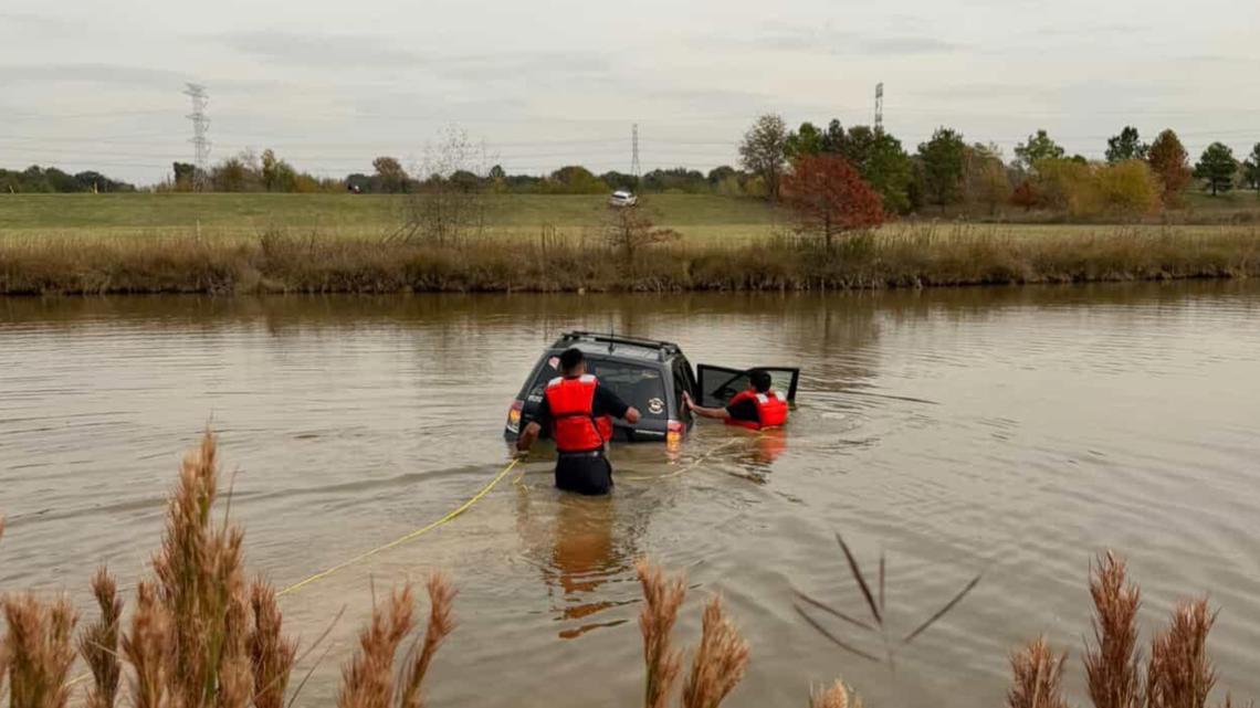 Cy-Fair firefighters pull trapped driver from submerged vehicle near ...