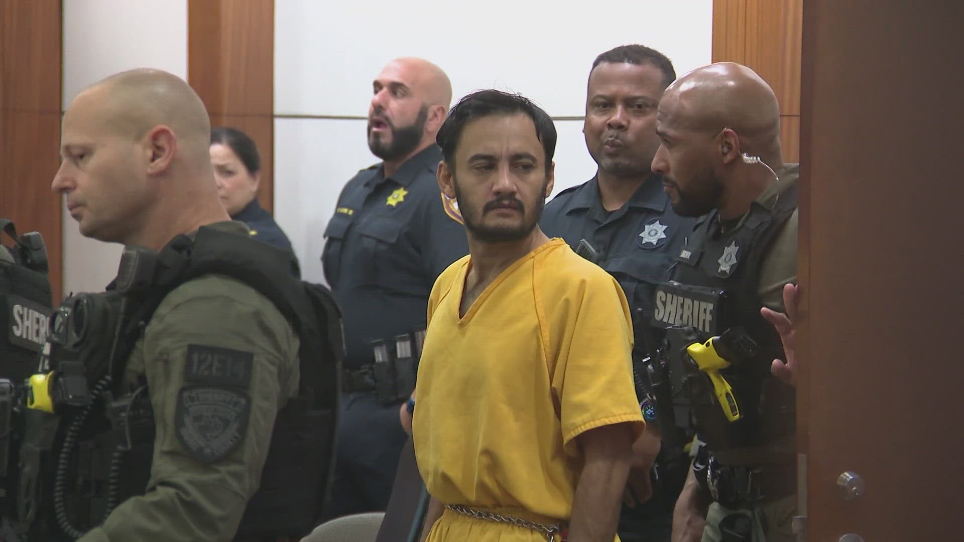 The man accused of shooting and killing a Pct. 4 Corporal was in Harris County court Monday morning for the first time.