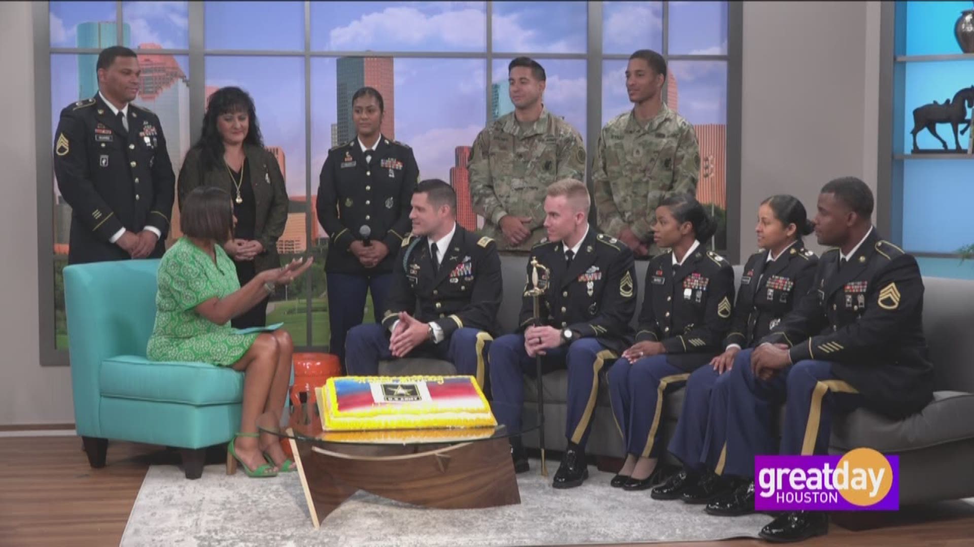The U.S. Army stopped by Great Day Houston to celebrate their birthday.