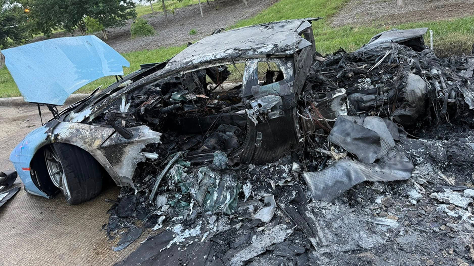 Two Lamborghinis involved in fiery wreck in Cypress area, according to ...