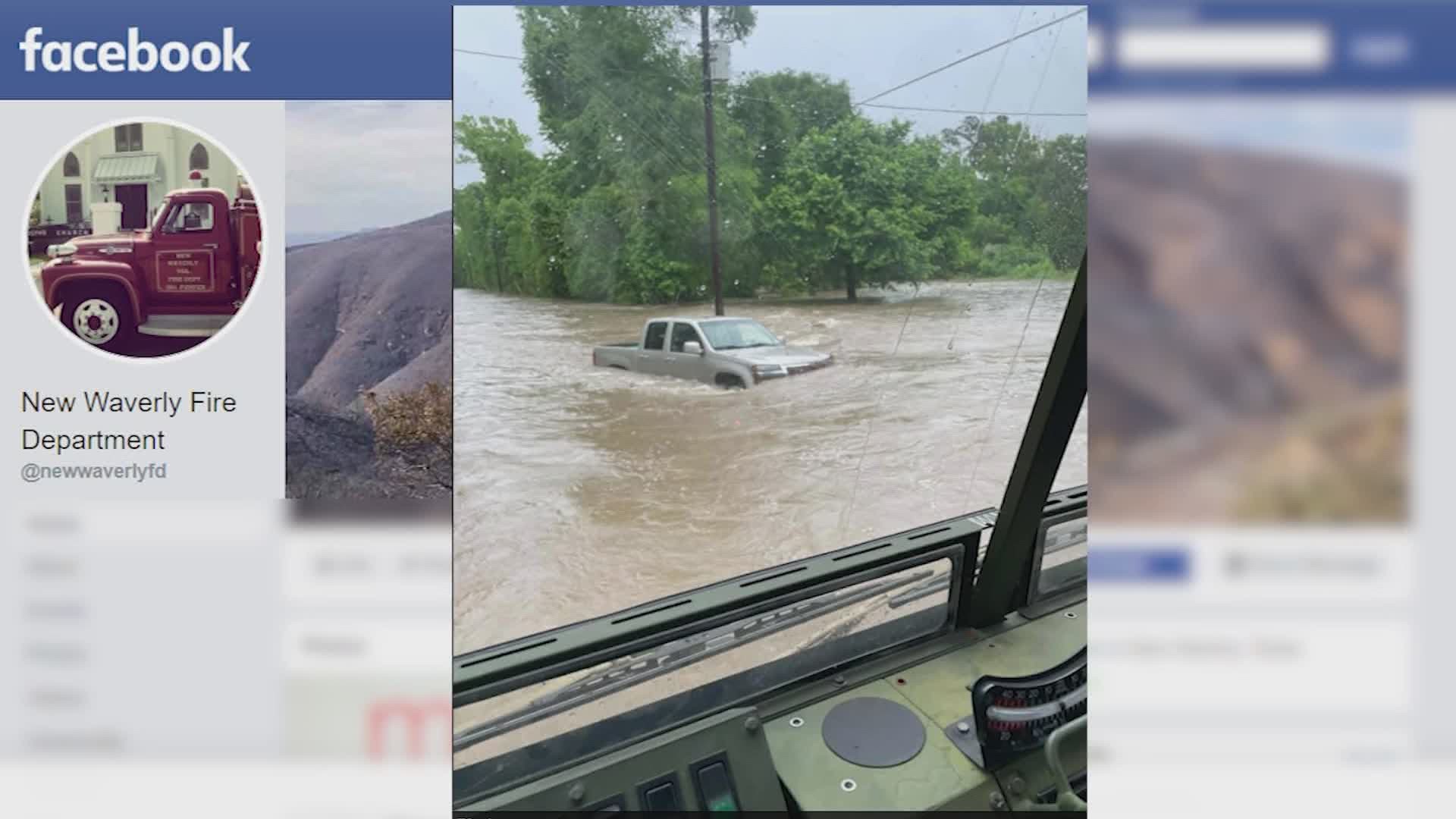 Flooding in New Waverly leads to highwater rescues, evacuations