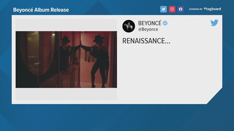 Beyonce releases 7th studio album 'Renaissance'