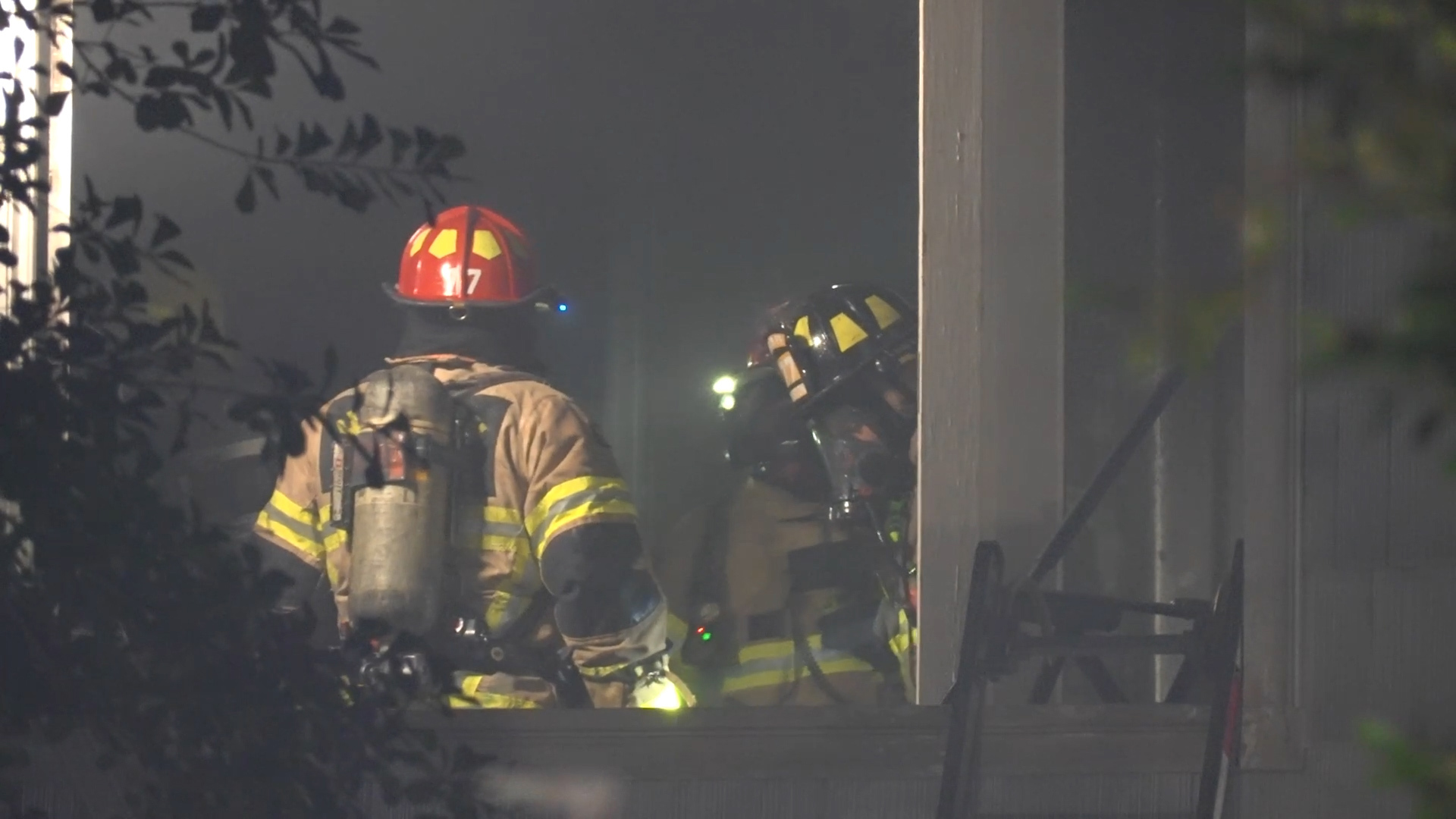 A firefighter was hurt while working to put out a house fire in northwest Houston Friday night, according to the Houston Fire Department.