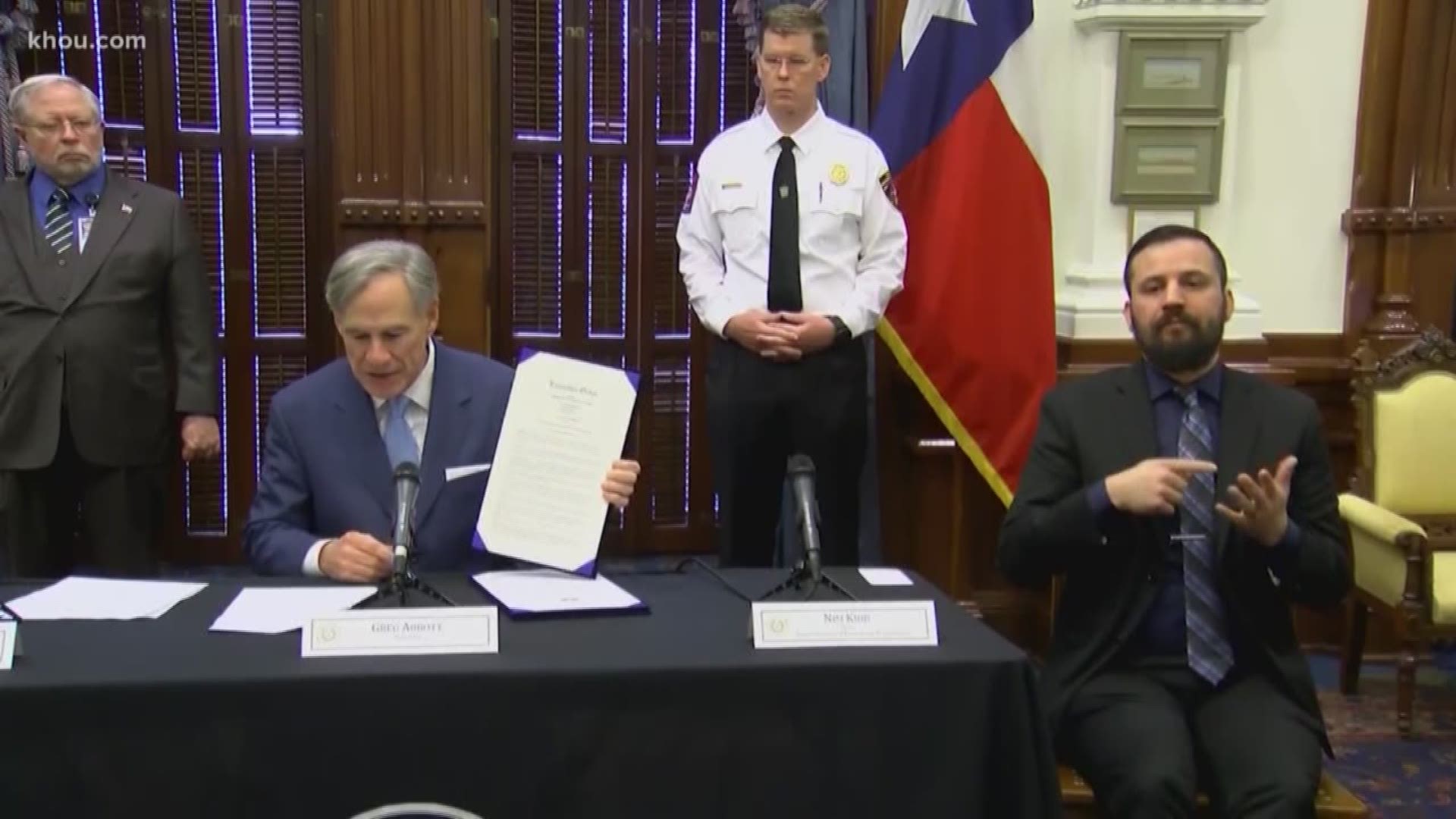 Gov. Greg Abbott issued executive orders to deal with the shortage of nurses, hospital beds and supplies.