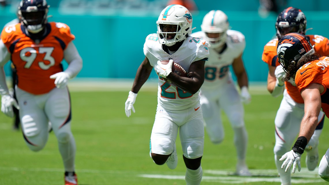 Miami Dolphins rout Denver Broncos, come two points shy of record