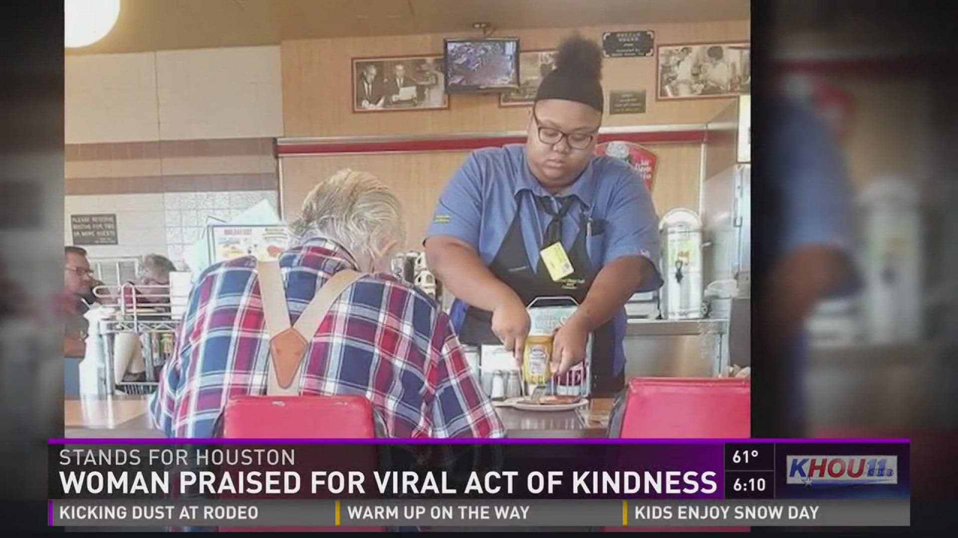 A Galveston teen's kind gesture went viral on social media, and on Thursday, it was returned with a big surprise