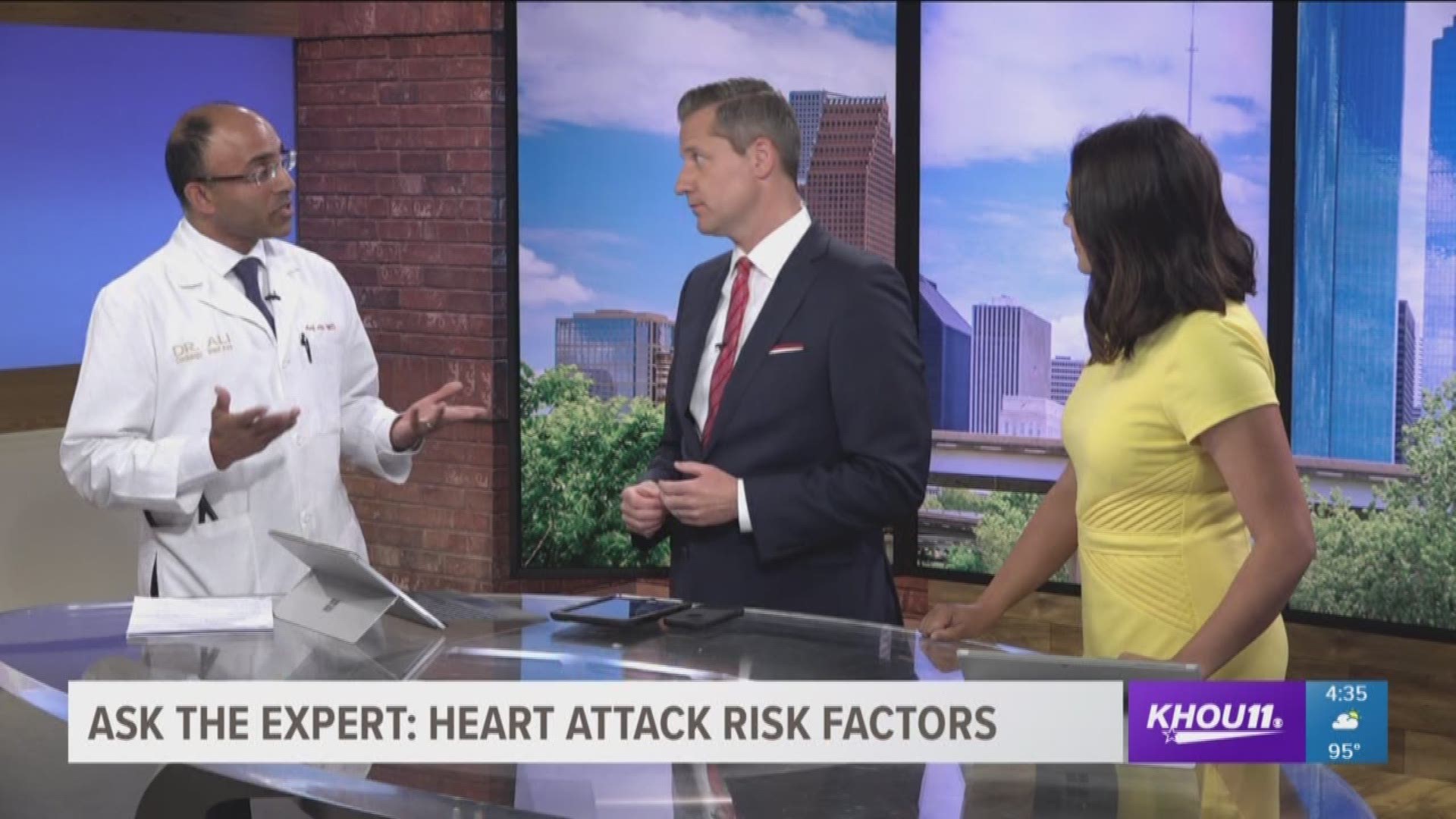 Dr. Asif Ali a cardiologist with the Houston Cardiologist Consultants talks to KHOU 11 anchors Jason Bristol and Rekha Muddaraj about a recent study published on heart attacks in pregnant women.