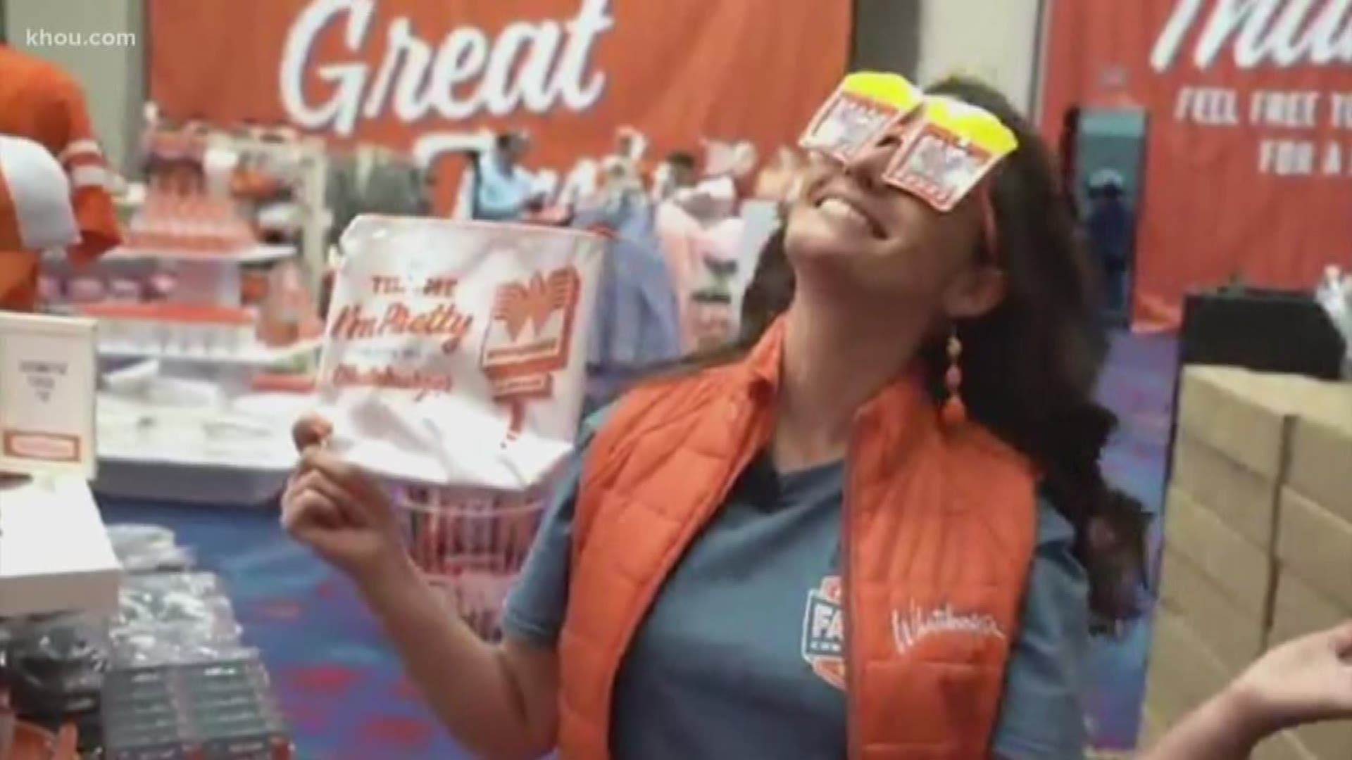 If you see giant spicy ketchup packets and french fries downtown, unfortunately they're not for you to eat. Whataburger's 2019 Family Convention is happening at the George R. Brown Convention Center. It's for employees and their families.
