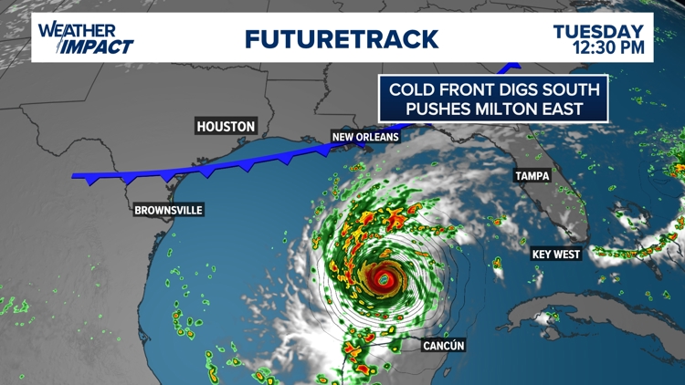 Tropical Storm Milton forms in Gulf of Mexico | Forecast cone | khou.com