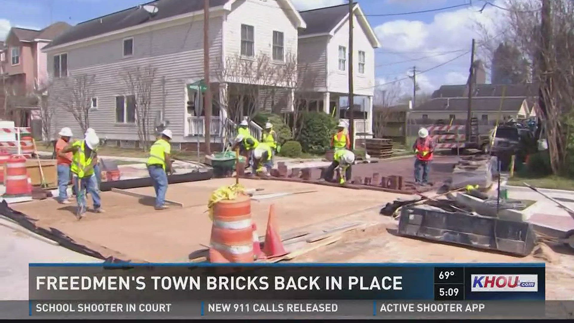 The historic bricks were accidentally damaged in November 2016 by city contractors.