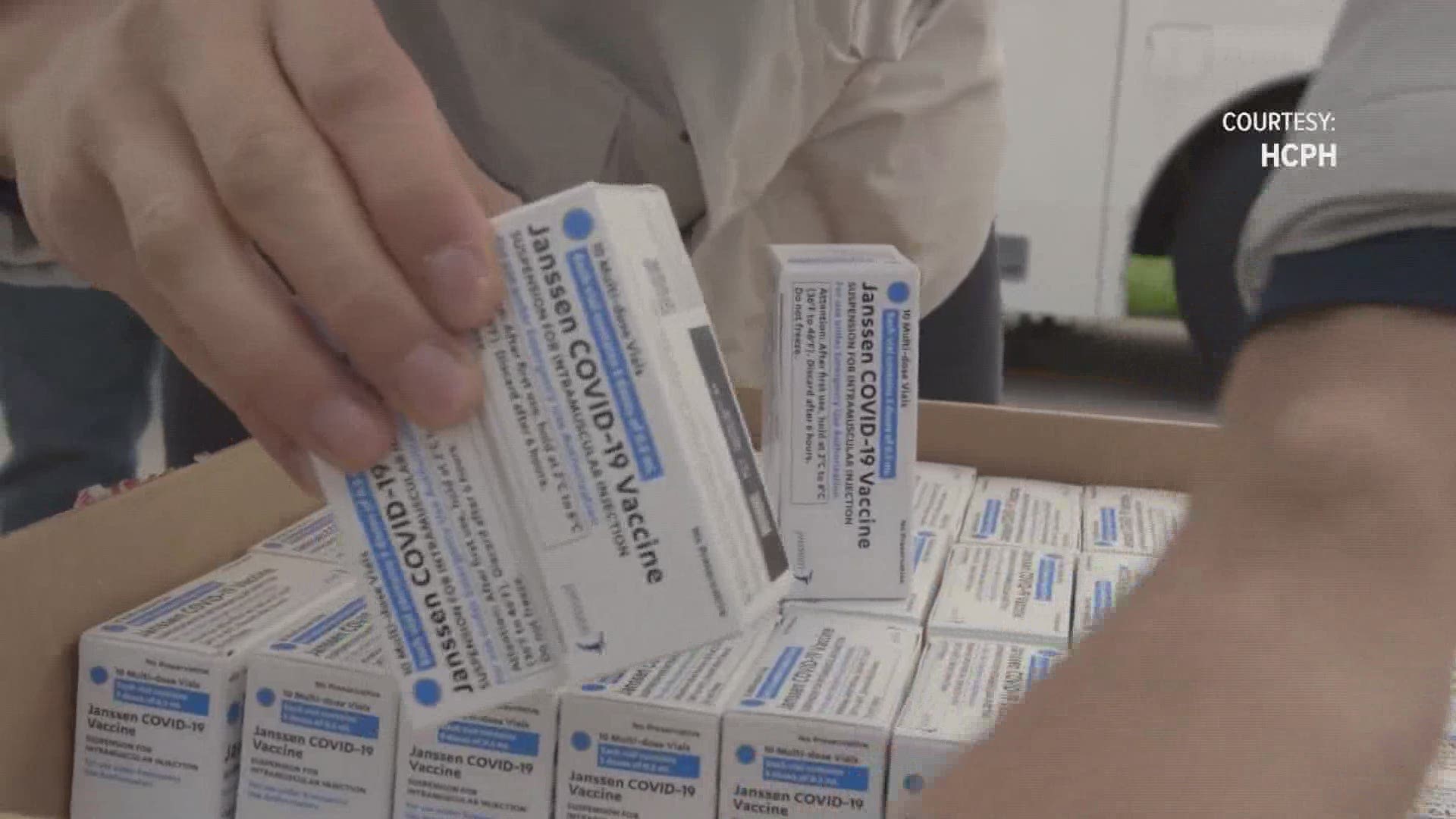 Harris County Public Health will administer its 6,000 doses of the new Johnson & Johnson vaccine on Monday at four of their mobile vaccination sites.