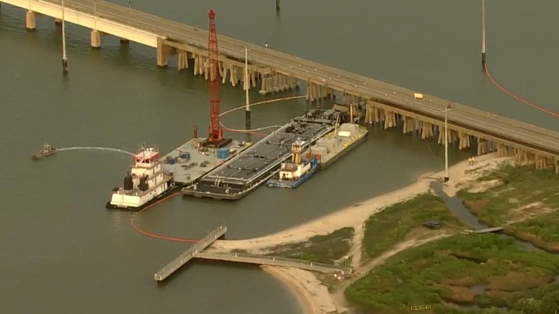 Pelican Island Causeway Bridge reopening after Wednesday's barge strike