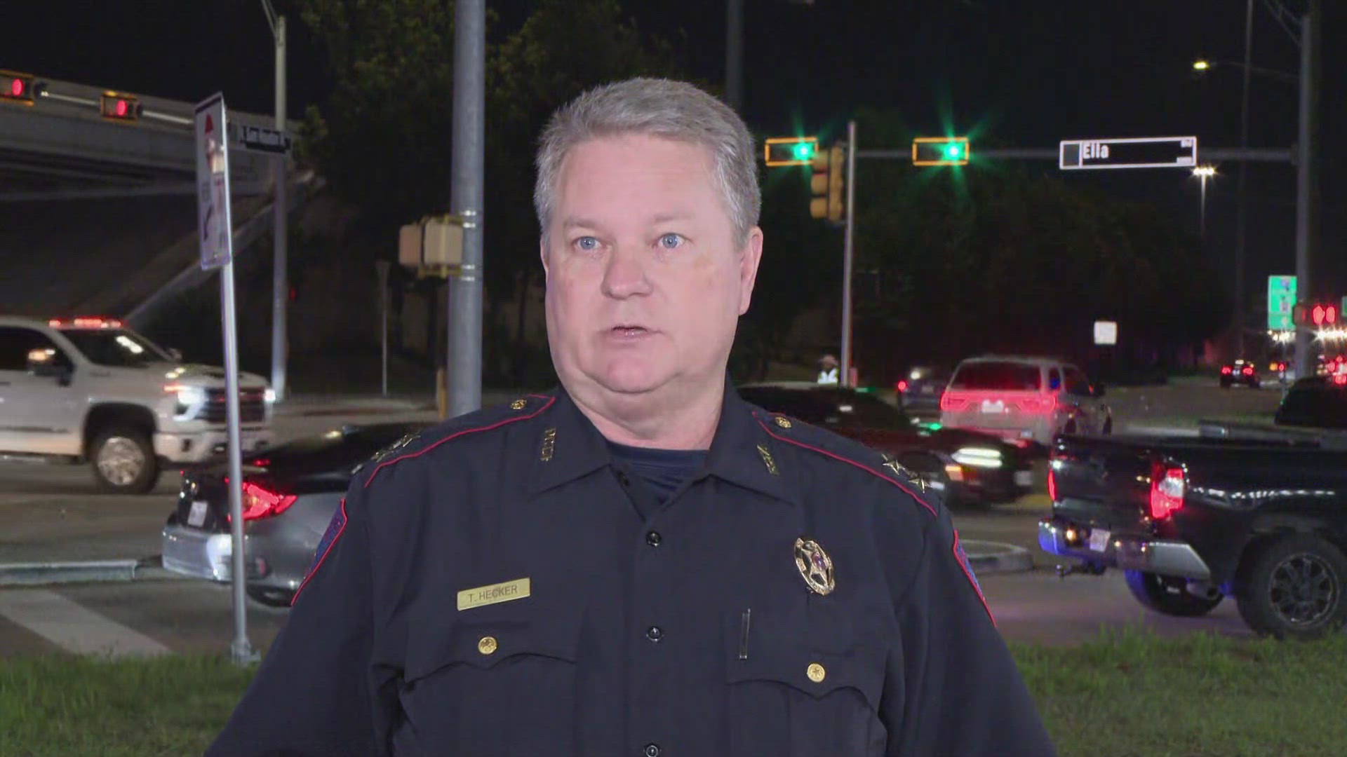Two deputies were hit while on duty in a Beltway 8 crash at Ella Blvd. Five people were hospitalized, including one flown by Life Flight.