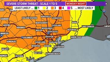 Houston forecast: Strong to severe storms for Monday Night