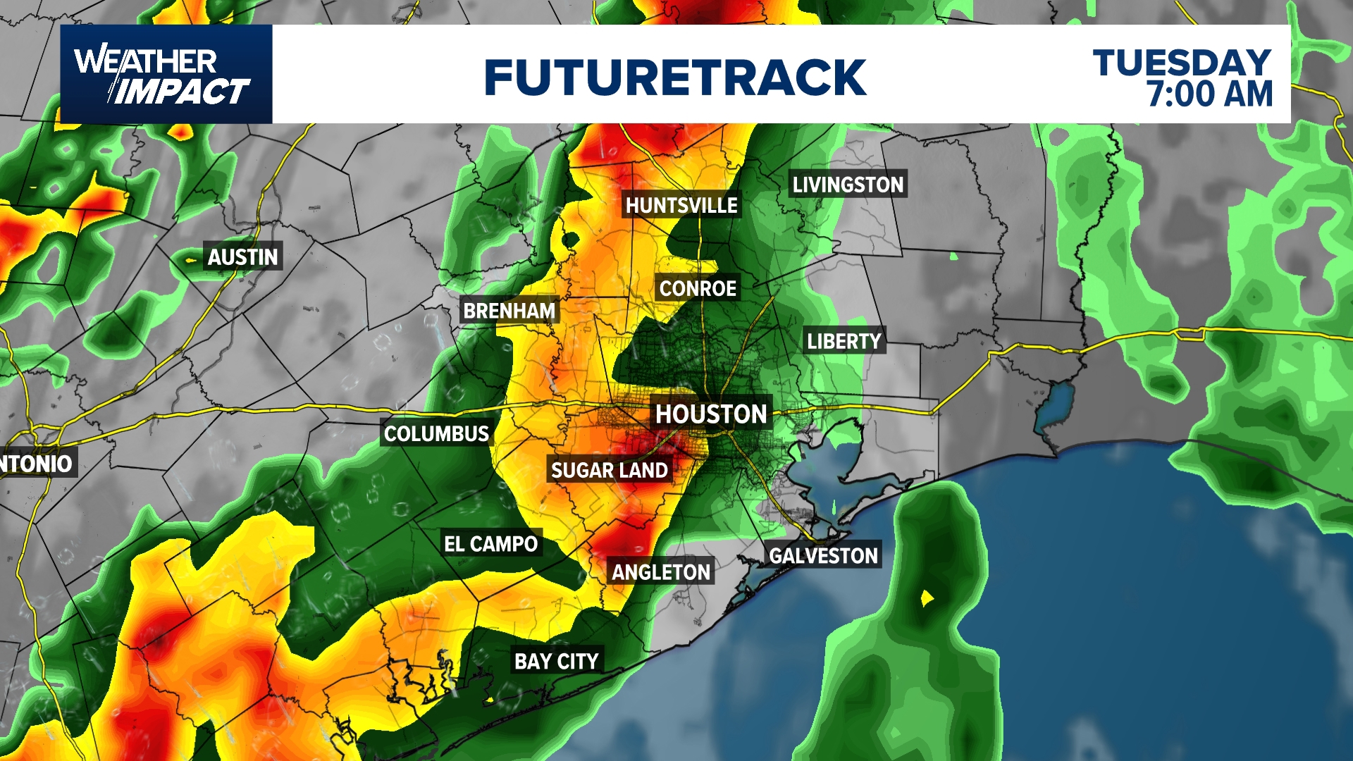 KHOU 11 Weather Impact Alert: Showers, storm chances on Halloween ...