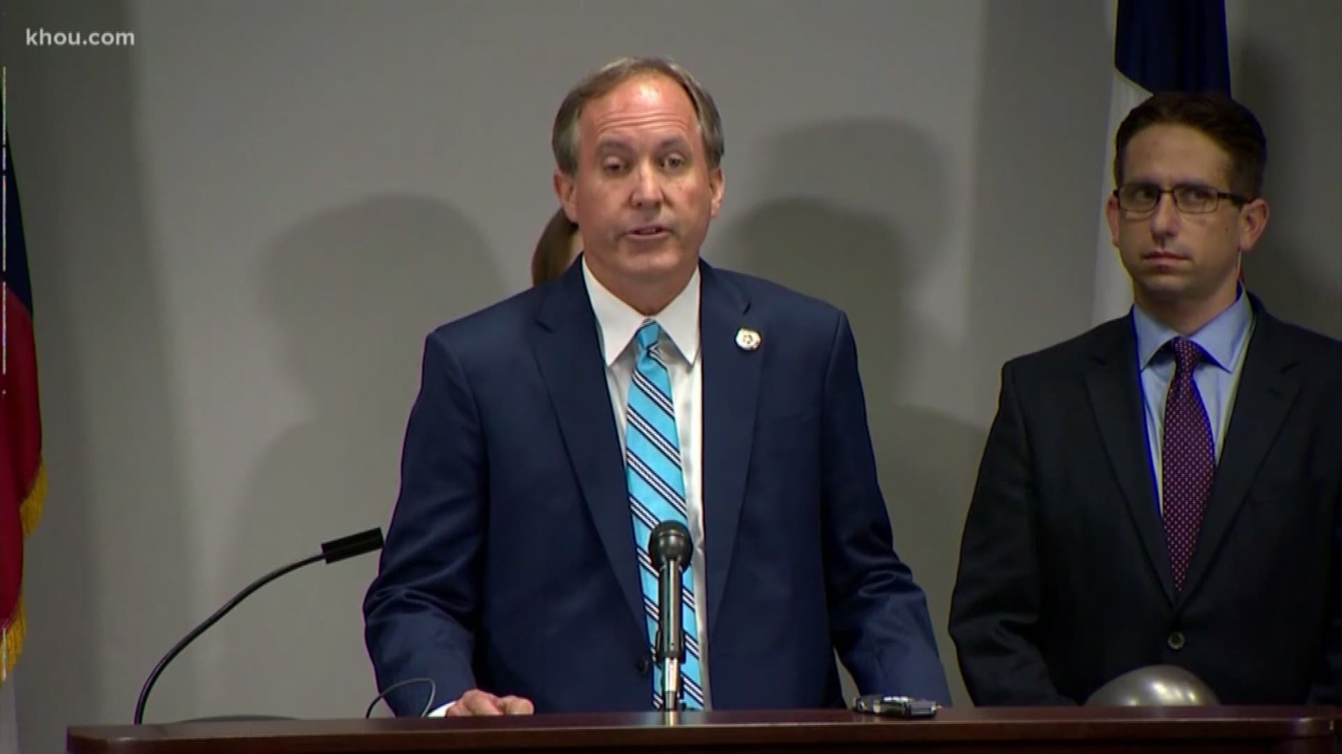 Texas Attorney General Ken Paxton in the Catholic Church's sex abuse crisis. Church leaders in Texas have identified nearly 300 priests accused of sexual abuse. Paxton is offering assistance to district attorney's across the state to pursue criminal cases against those priests.