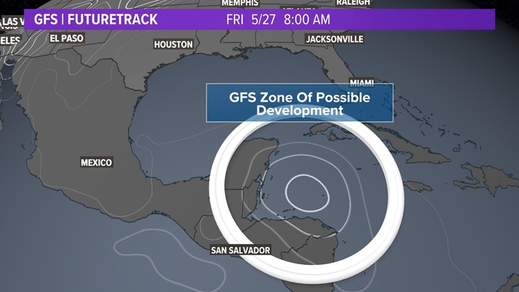 You may have heard about possible tropical development in the Gulf. Here's what we know.