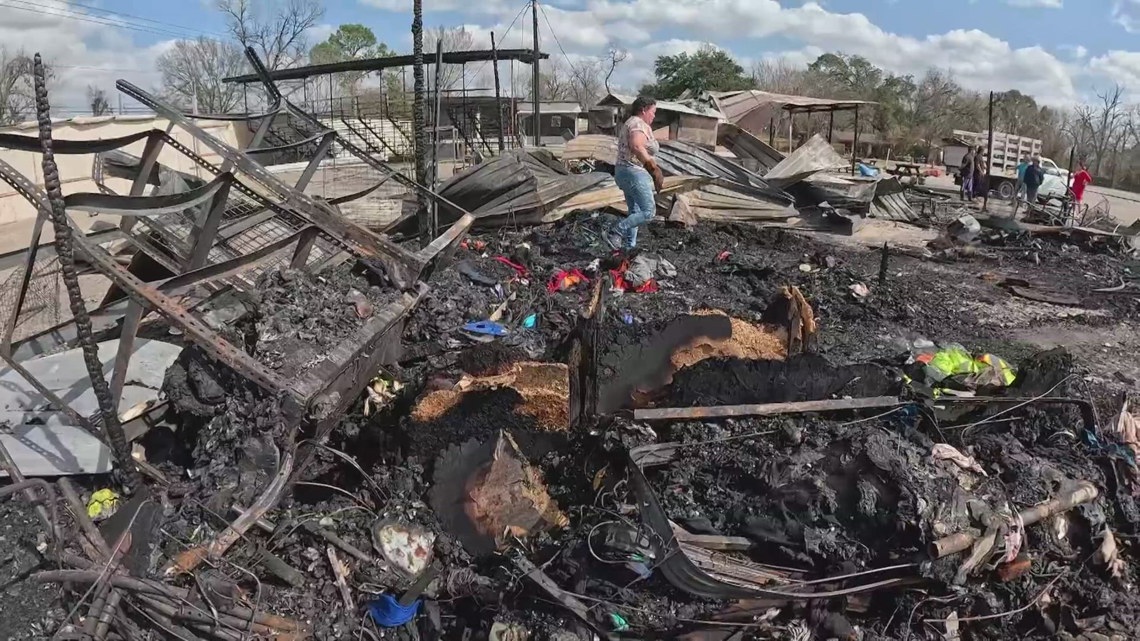 Second fire in six months hits north Houston flea market on