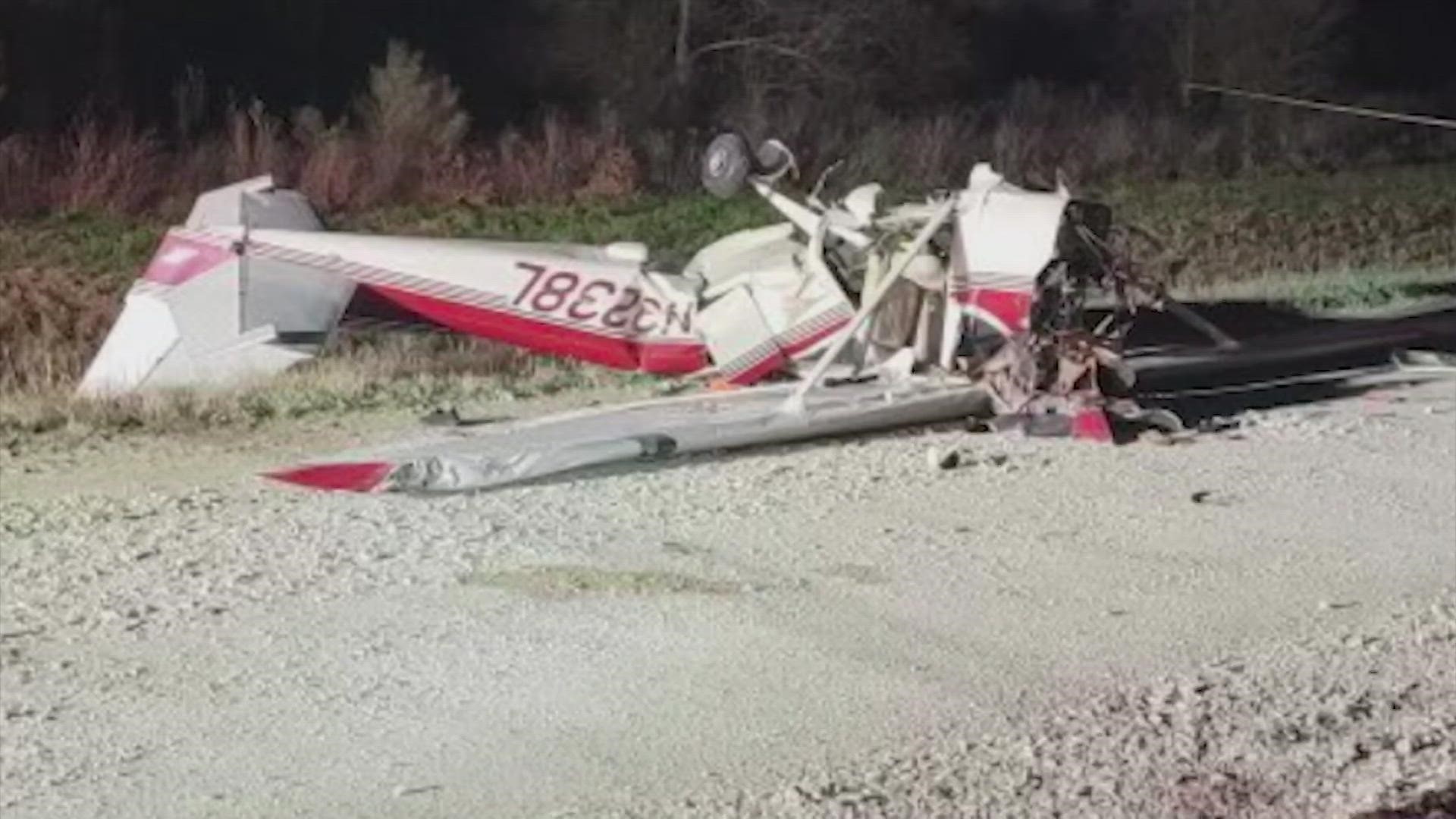 Sheriff Ed Gonzalez said a plane crashed Sunday near a railyard near the intersection of Beaumont Highway and Adlong Johnson Road.