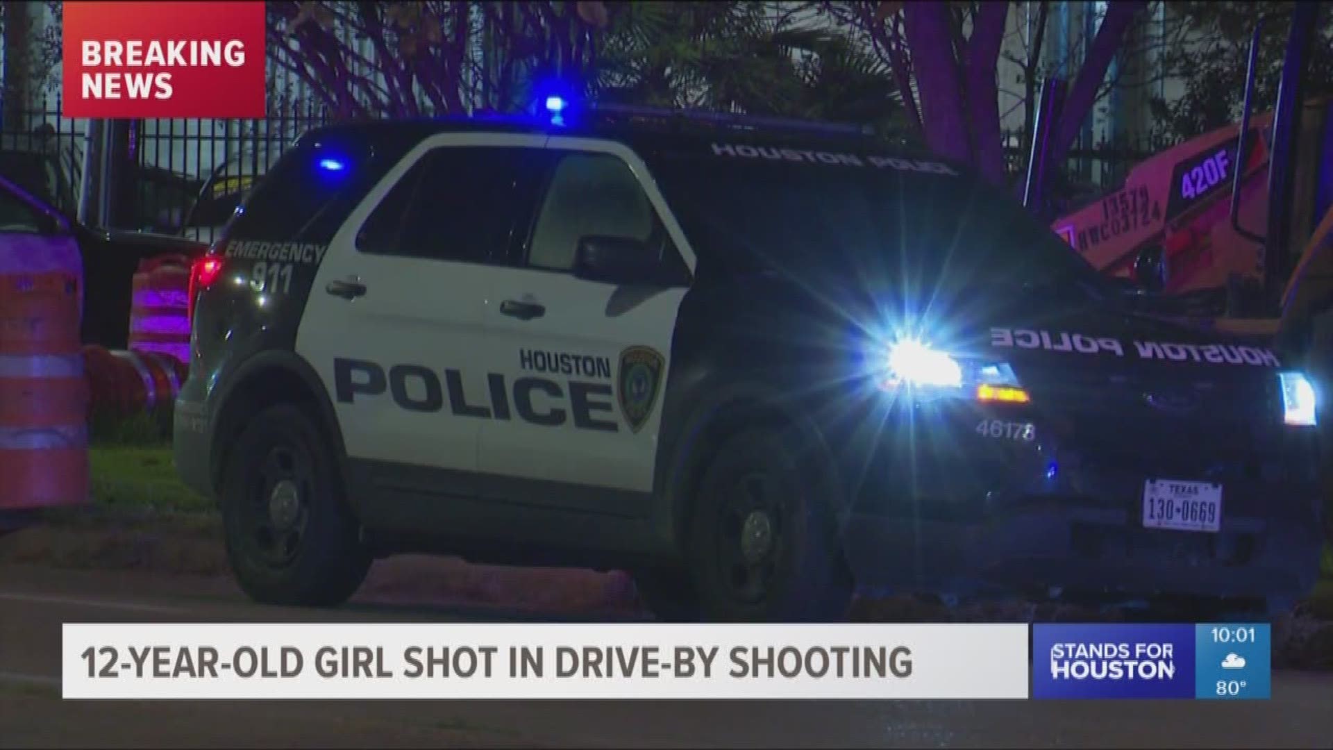 Police are investigating a drive-by shooting in northwest Houston that left a 12-year-old girl wounded Friday evening.